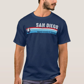 San Diego Kalifornien Vintage Retro Küstenstil T-Shirt