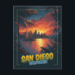 San Diego, Kalifornien - Vintager Stil Postkarte<br><div class="desc">Schicken Sie ein Stück San Diego,  CA mit dieser schönen Vintagen Postkarte. Ideal,  um Erinnerungen von Ihrer Reise zu teilen oder ein wenig Kalifornien Sonnenschein an jemanden zu senden,  der etwas Besonderes ist.</div>