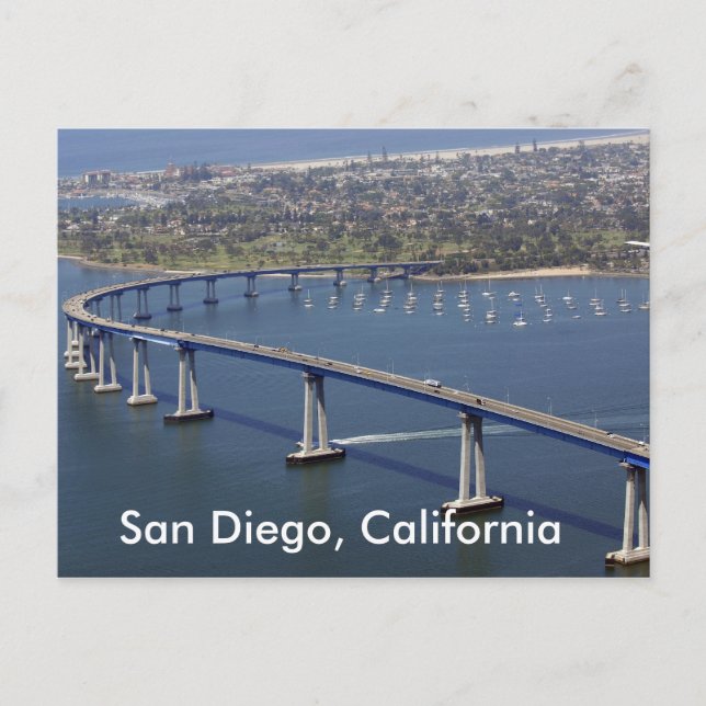 San Diego, kalifornische Postkarte (Vorderseite)