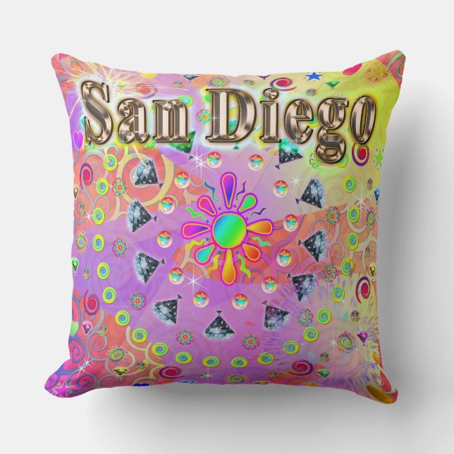 San Diego Lucky Coussin doré (Recto)