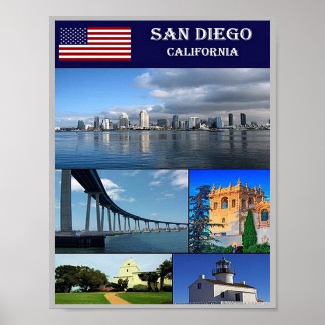 San Diego - Mosaik - Vereinigte Staaten - Poster (Vorne)