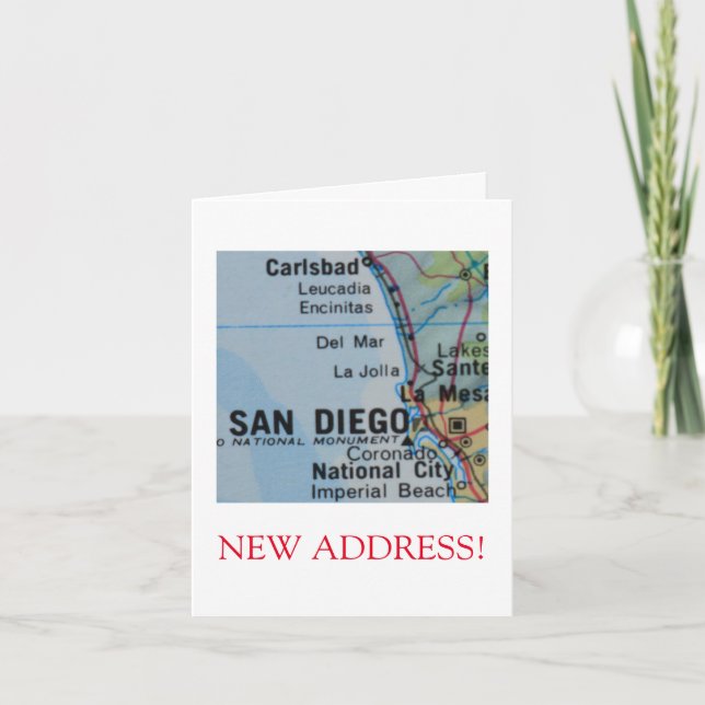 San Diego New Address faire-part (Devant)