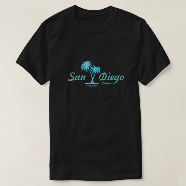 San Diego (Palmen) - Ein MisterP-Shirt T-Shirt (Design vorne)