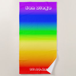 San Diego Pride LGBT Rainbow Flag Ombre Streifen Strandtuch