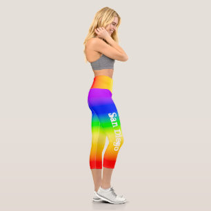 San Diego Pride Regenbogenflagge LGBT Ombre Streif Capri Leggings