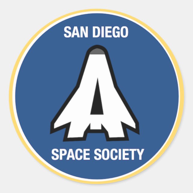 San Diego Raum-Gesellschaftskreis Runder Aufkleber (Vorderseite)