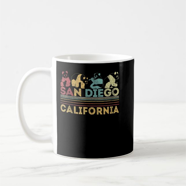 San Diego Retro Panda Zoo Vintag Kaffeetasse (Links)