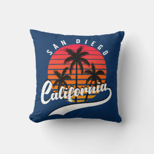 San Diego Retro-Sonnenuntergang-Wurfkissen Kissen