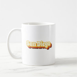 San Diego Retro Vintager Text Kaffeetasse