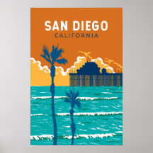 San Diego Rodelbahn mit Aussicht Vintag