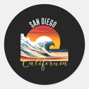 San Diego San Diego Runder Aufkleber