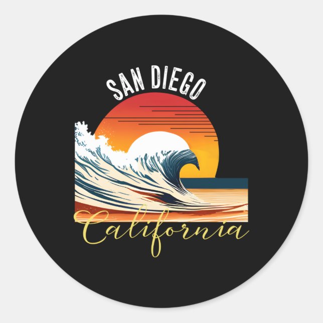 San Diego San Diego Runder Aufkleber (Vorderseite)