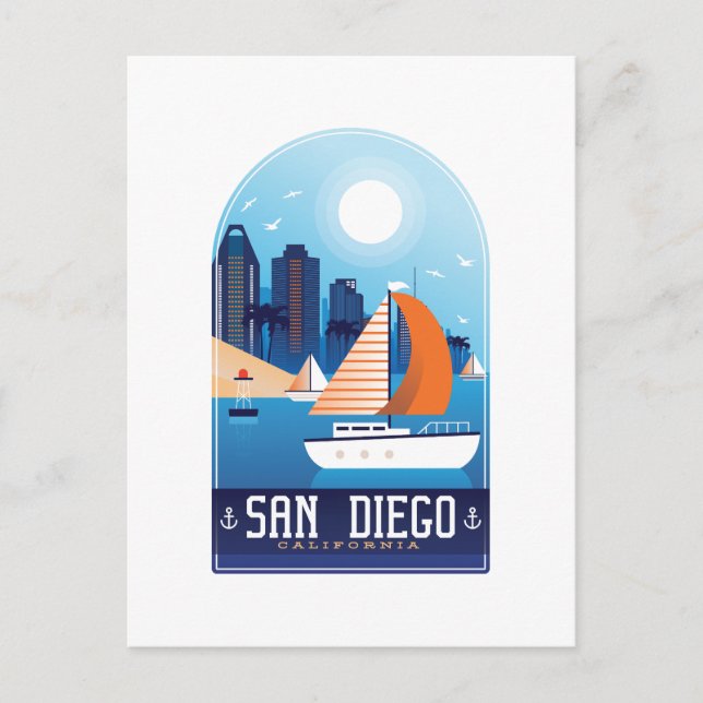 San Diego San Salvatore - der Zuckerhut Postkarte (Vorderseite)
