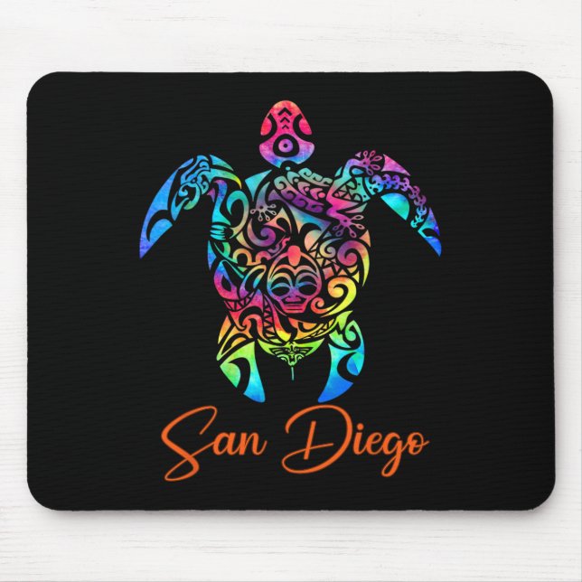 San Diego Sea Turtle Family Urlaub Sommer 2025 Mousepad (Vorne)