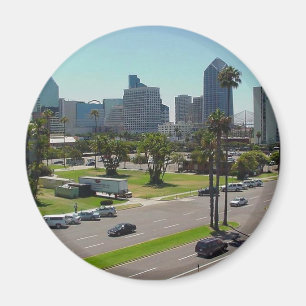 San Diego Skyline aus dem Meeresmuseum gesehen Magnet