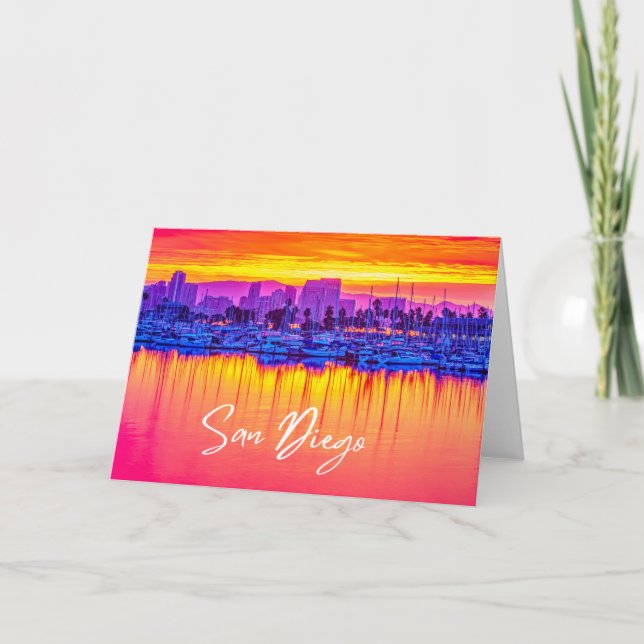 San Diego Skyline Blank Karte (Vorderseite)