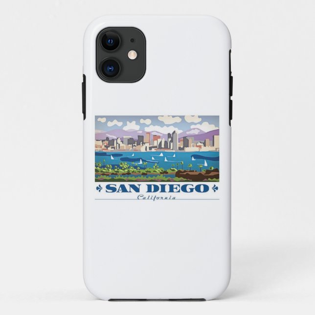 San Diego Skyline Case-Mate iPhone Hülle (Rückseite)