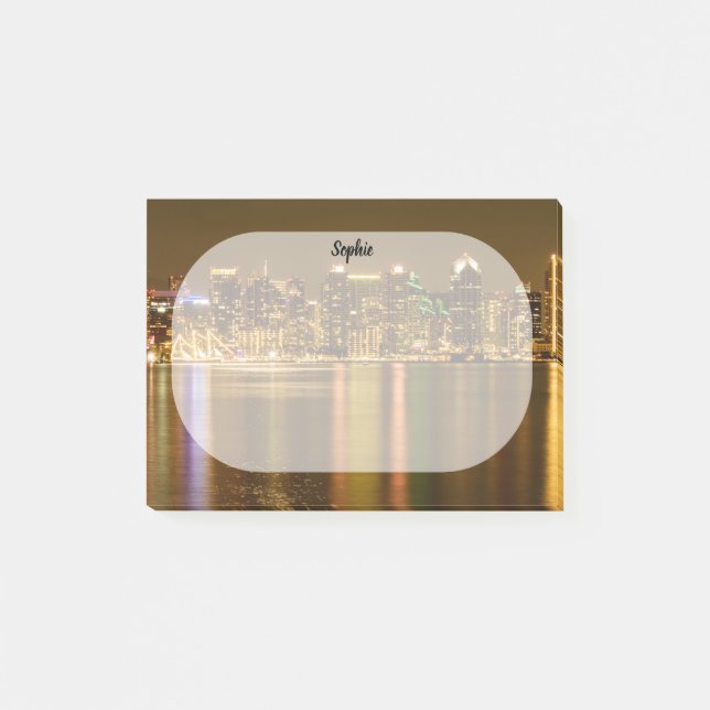 San Diego Skyline Custom Foto Personalisiert Post-it Klebezettel (Vorderseite)