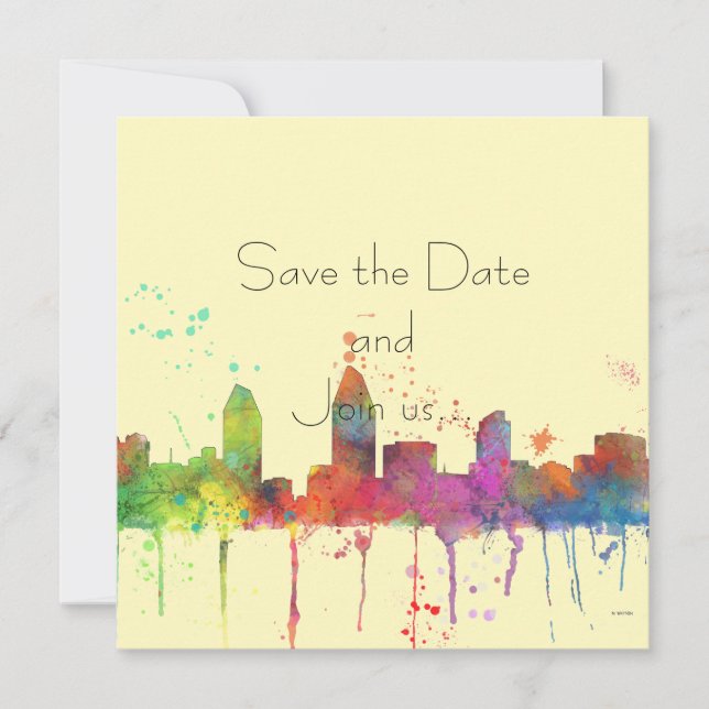 SAN DIEGO SKYLINE EINLADUNG (Vorderseite)