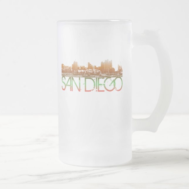 San Diego Skyline-Entwurf Mattglas Bierglas (Rechts)