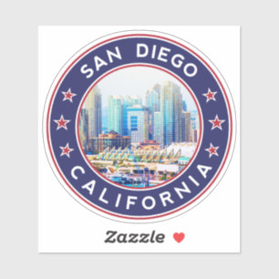 San Diego Skyline, Kalifornien, San Diego Aufkleber