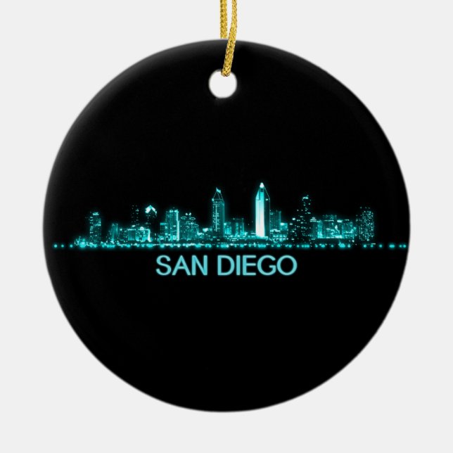 San Diego Skyline Keramik Ornament (Vorne)