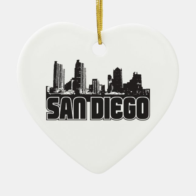 San Diego Skyline Keramikornament (Vorne)