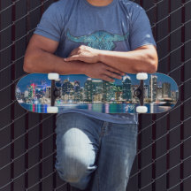 San Diego Skyline Mit Monogramm