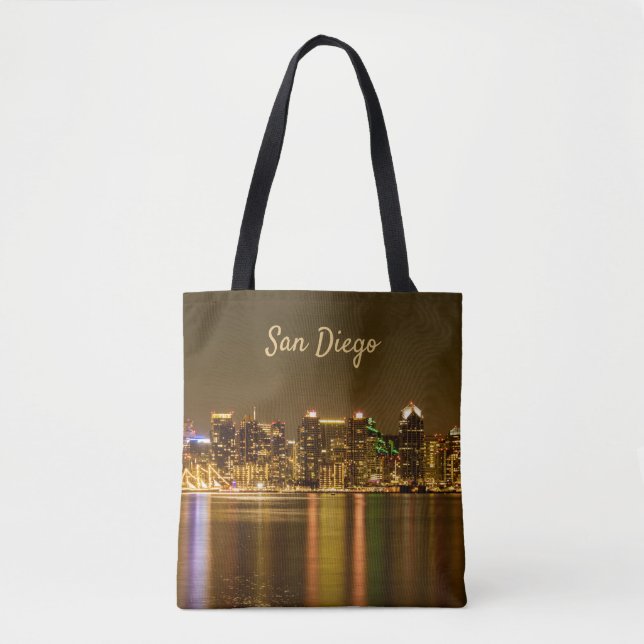 San Diego Skyline Night California Tasche (Vorderseite)