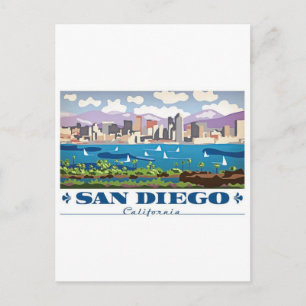 San Diego Skyline Postkarte