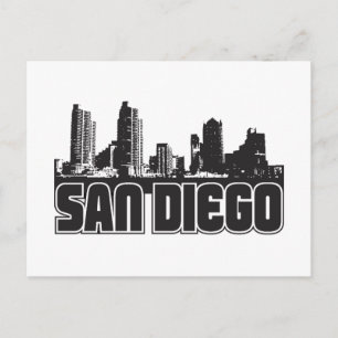 San Diego Skyline Postkarte