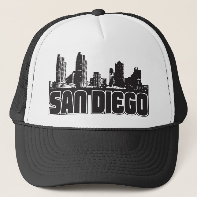 San Diego Skyline Truckerkappe (Vorderseite)