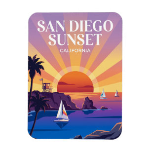 San Diego Sonnenuntergang Kalifornien Magnet