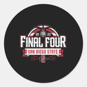San Diego Staat Aztecs Final Four 2023 Basketball Runder Aufkleber