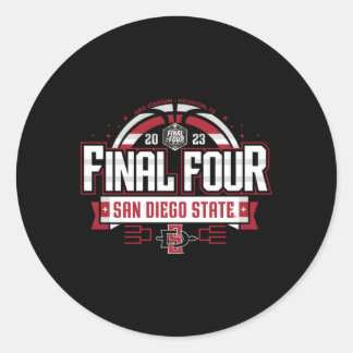 San Diego Staat Aztecs Final Four 2023 Basketball Runder Aufkleber
