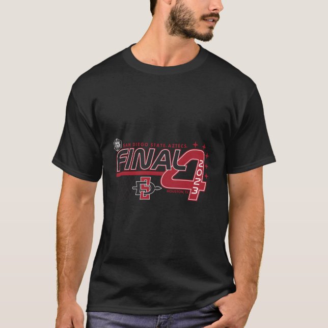 San Diego Staat Aztecs Final Four 2023 Basketball T-Shirt (Vorderseite)