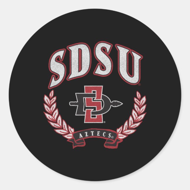 San Diego Staat Aztecs Sieg Runder Aufkleber (Vorderseite)