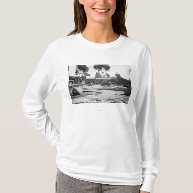 San Diego, Stadtpiazza-Ansicht-Fotografie CAs alte T-Shirt (Vorderseite)