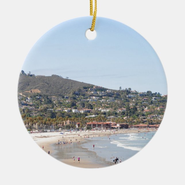 San Diego Strand Keramik Ornament (Vorne)
