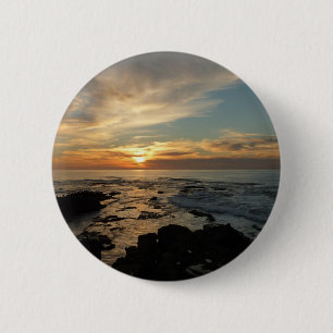 San Diego Sunset I California Seascape Button