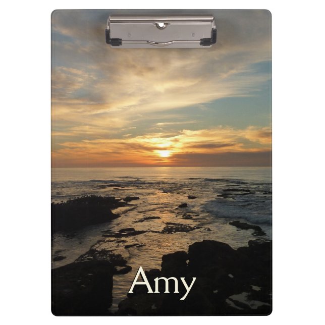 San Diego Sunset I California Seascape Klemmbrett (Vorderseite)