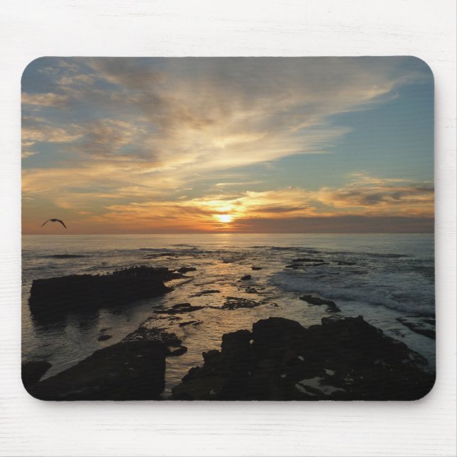 San Diego Sunset I California Seascape Mousepad (Vorne)