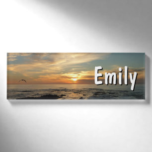 San Diego Sunset I California Seascape Namenschild