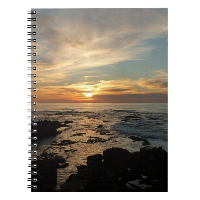 San Diego Sunset I California Seascape Notizblock (Vorderseite)