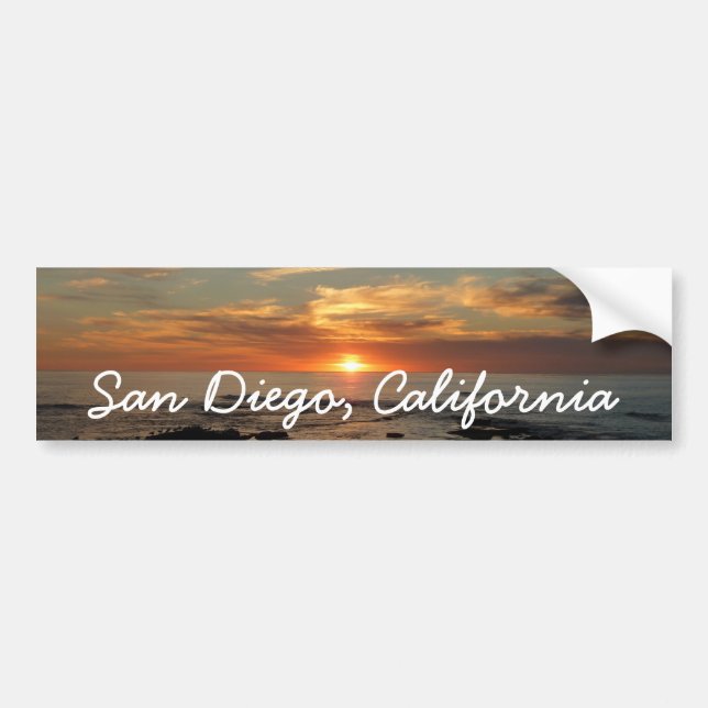 San Diego Sunset II California Seascape Autoaufkleber (Vorne)
