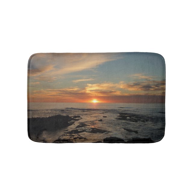 San Diego Sunset II California Seascape Badematte (Vorderseite)
