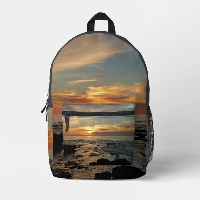 San Diego Sunset II California Seascape Bedruckter Rucksack (Vorderseite)