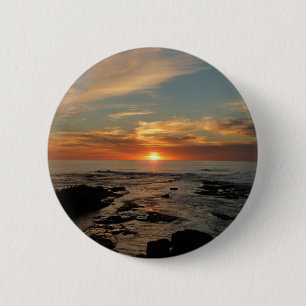 San Diego Sunset II California Seascape Button