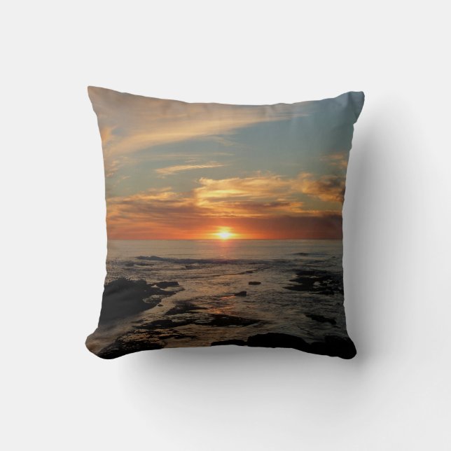 San Diego Sunset II California Seascape Kissen (Vorderseite)