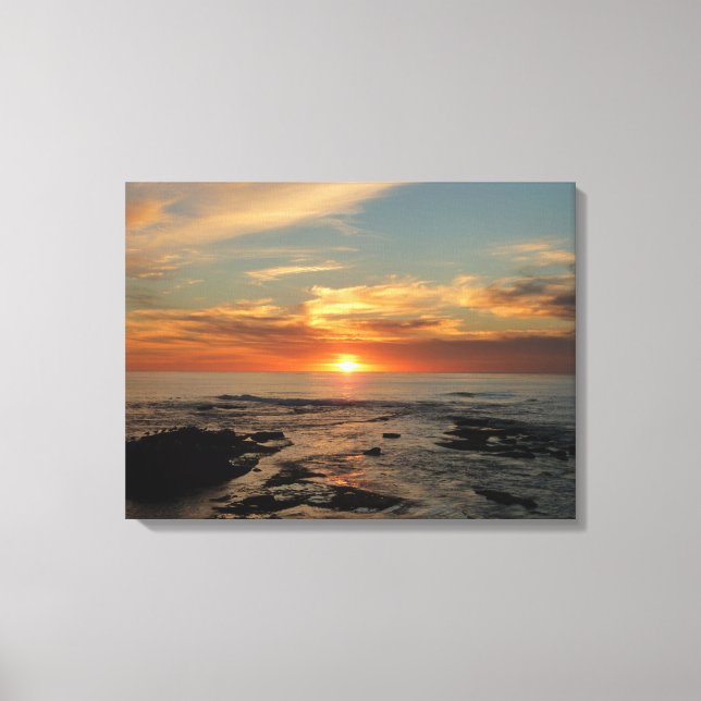 San Diego Sunset II California Seascape Leinwanddruck (Vorderseite)